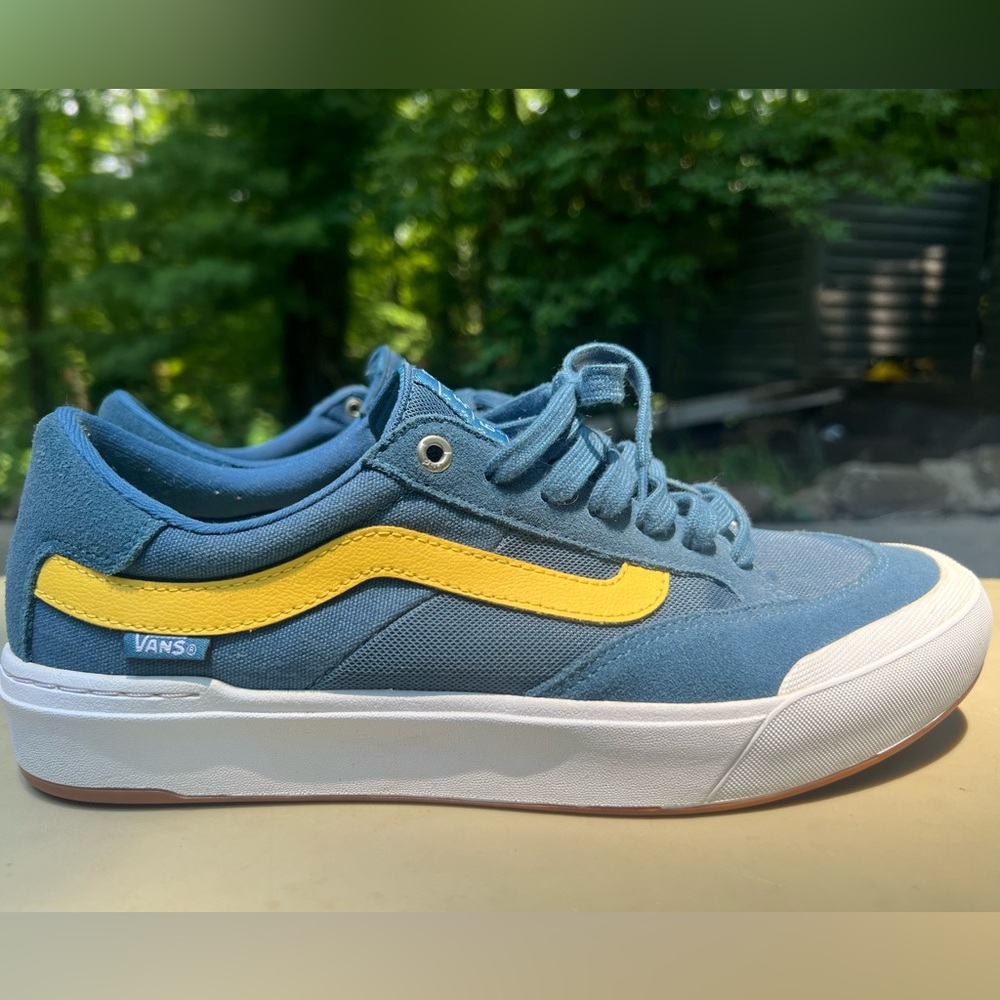 Vans Blue and Yellow Athletic Shoes